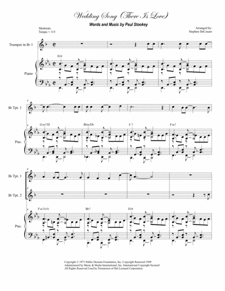 Wedding Song (There Is Love) (arr. Stephen DeCesare)