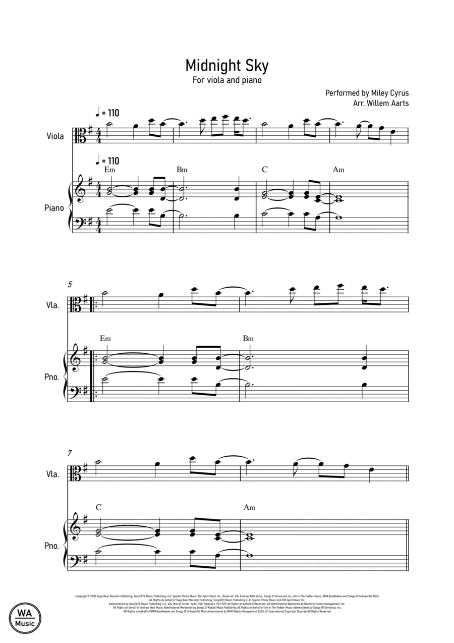 Midnight Sky (arr. Willem Aarts)