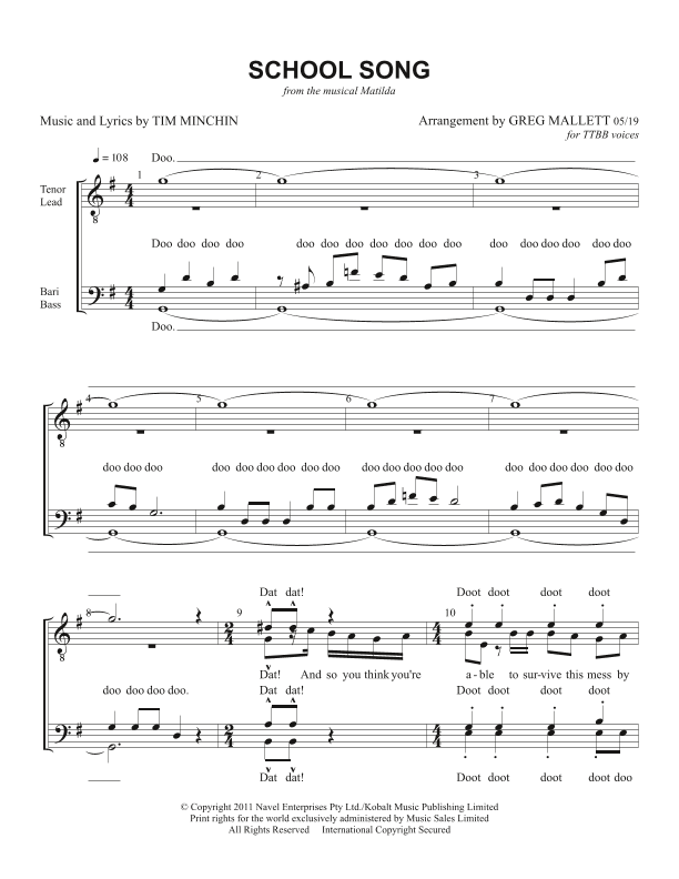 School Song (arr. Greg Mallett)