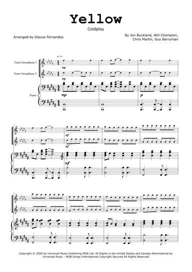 Yellow (arr. Glauco Fernandes)