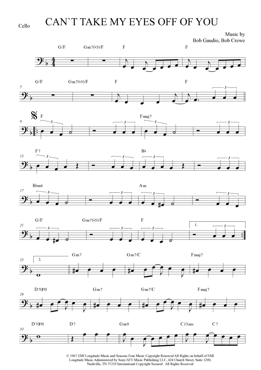 Can't Take My Eyes Off Of You (arr. Anderson Quevedo)