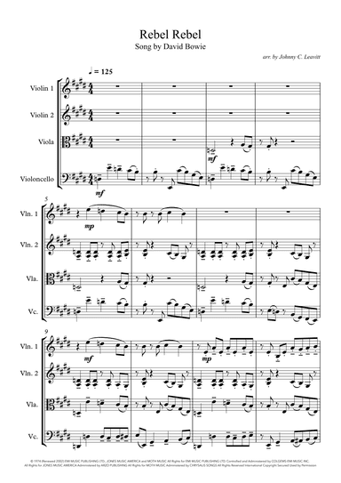 Rebel, Rebel (arr. Johnny C. Leavitt)