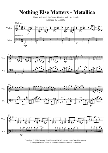 Nothing Else Matters (arr. Marmpy)