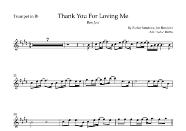 Thank You For Loving Me (arr. Fabio Britto)