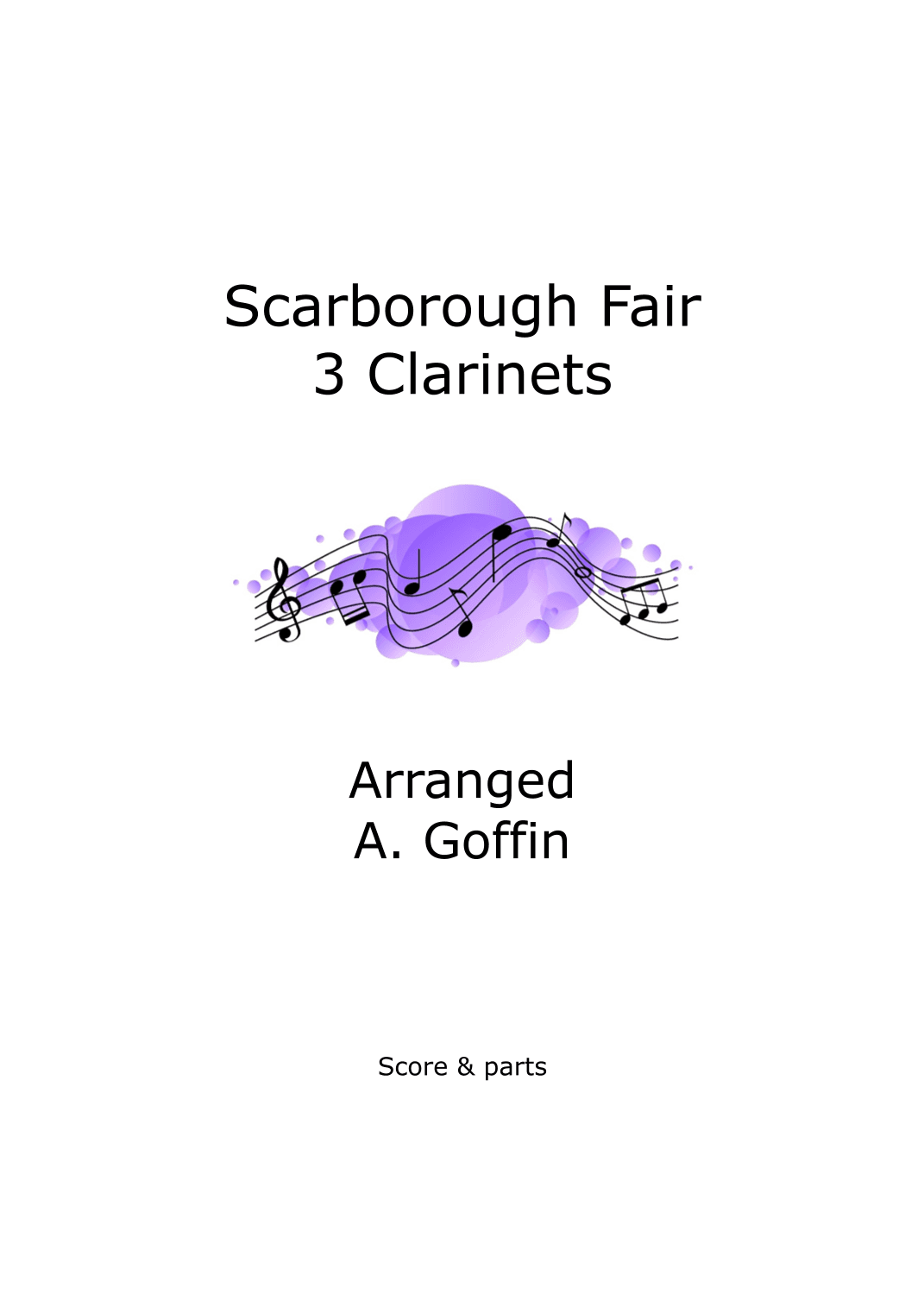 Scarborough Fair woodwind trio (arr. Alison Goffin)