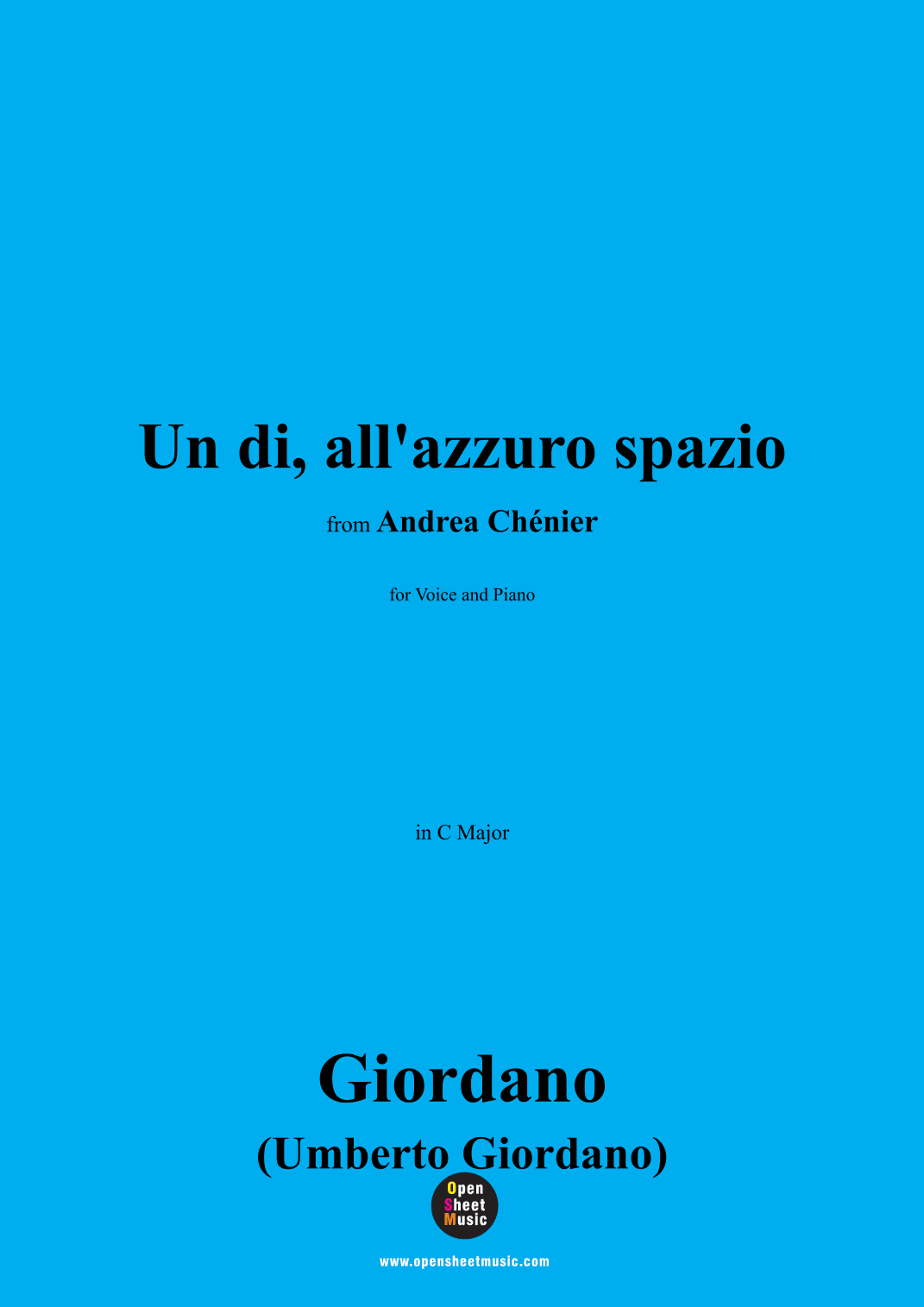 U. Giordano-Un di,all'azzuro spazio,in C Major (arr. Open Cloud)