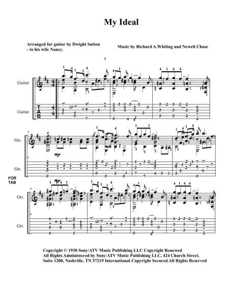 My Ideal (arr. Dwight Sutton)