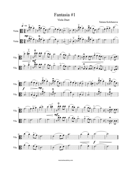 Fantasia #1+ Preparatory Exercises, early intermediate level.