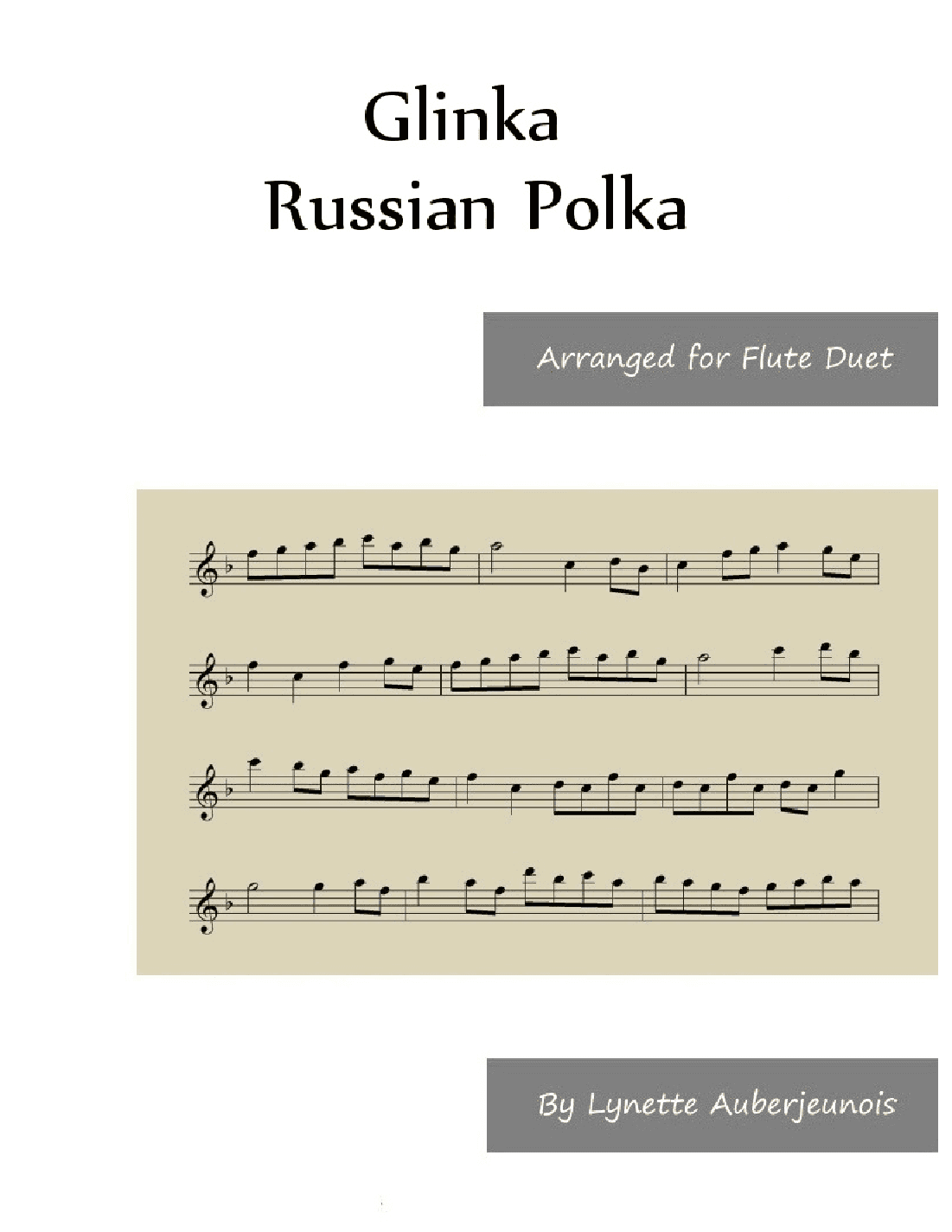 Russian Polka - Flute Duet (arr. Lynette Auberjeunois)