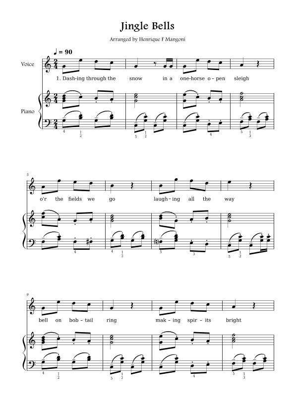Jingle Bells (arr. Henrique F Mangoni)