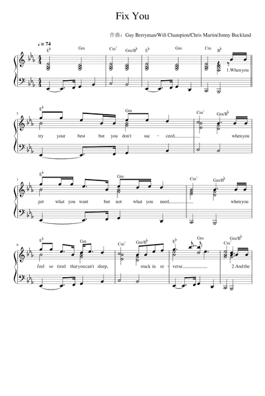 Fix You (arr. Coldplay)