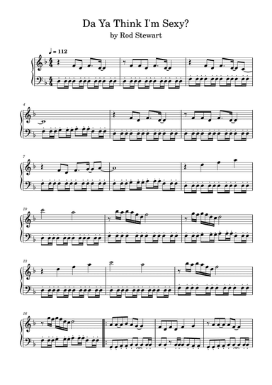 Da Ya Think I'm Sexy (arr. Anya Alston)