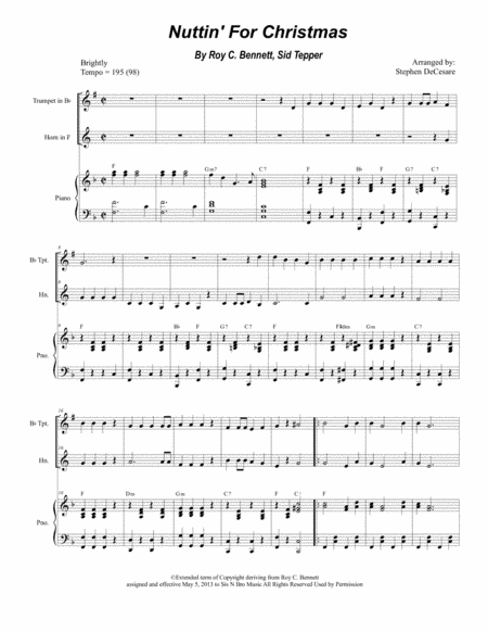 Nuttin' For Christmas (arr. Stephen DeCesare)