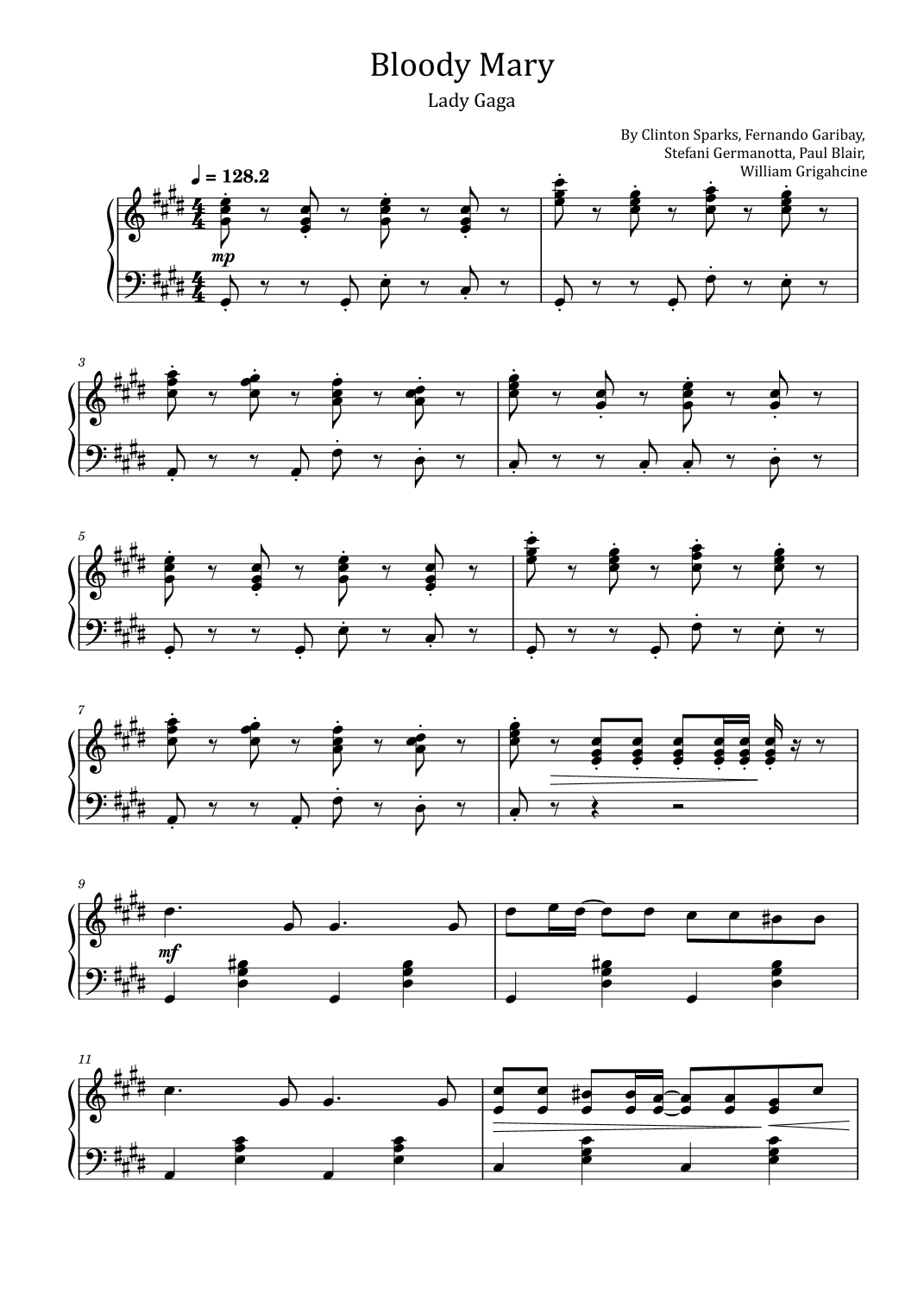 Bloody Mary (arr. poon)