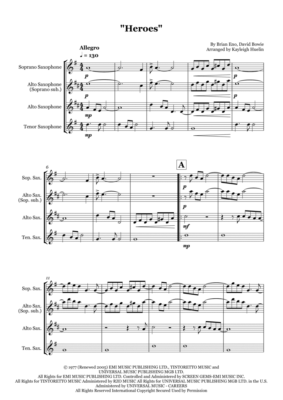 Heroes (arr. Kayleigh Huelin)