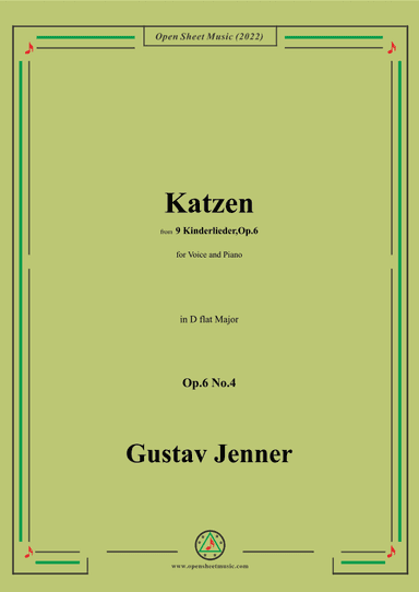Jenner-Katzen,in D flat Major,Op.6 No.4 (arr. OSM Press)