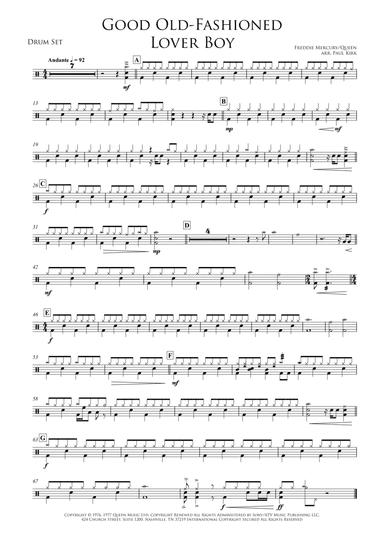 Good Old-fashioned Lover Boy (arr. Paul Kirk)