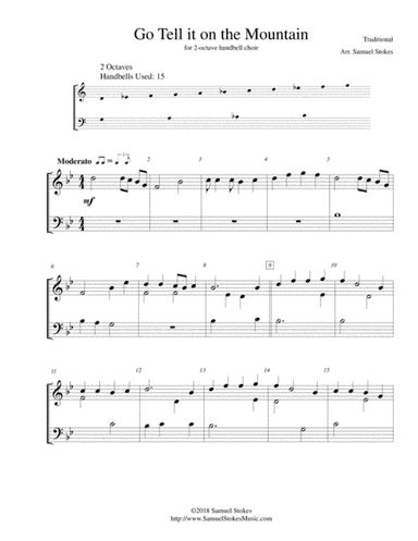 Go Tell it on the Mountain - 2-octave handbell choir (arr. Samuel Stokes)