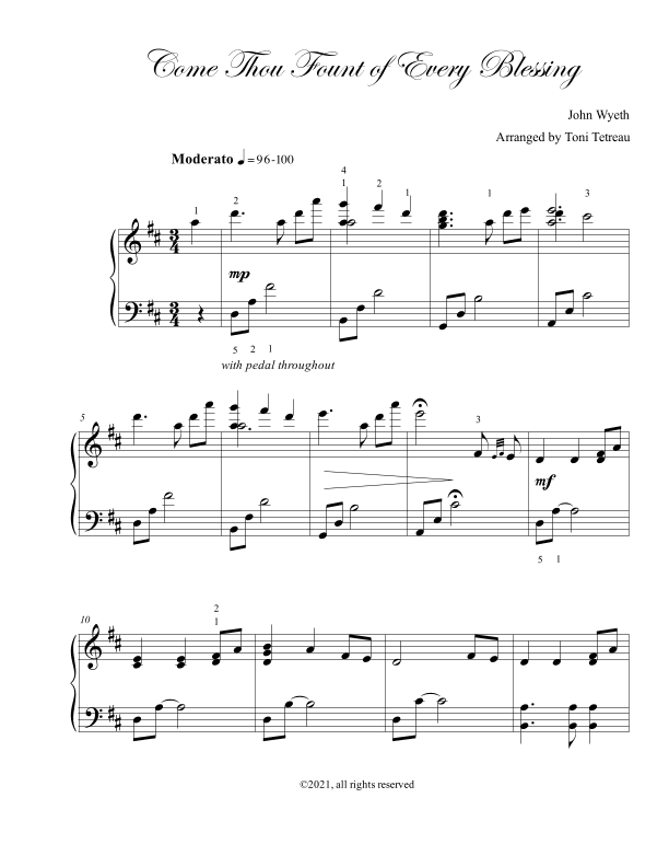 Come Thou Fount (arr. Toni Tetreau)