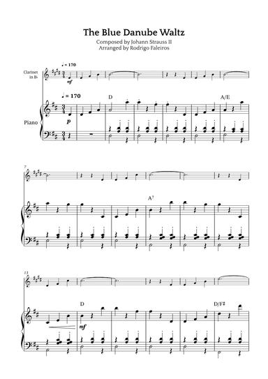 The Blue Danube Waltz (arr. Rodrigo Faleiros)