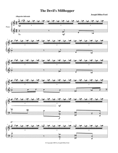 The Devil's Millhopper for piano solo