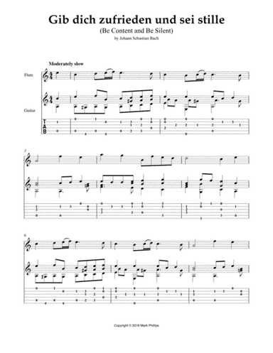 Gib dich zufrieden und sei stille (Be Content and Be Silent) (arr. Mark Phillips)