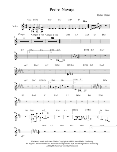 Pedro Navaja (arr. Bruno Malaguti)