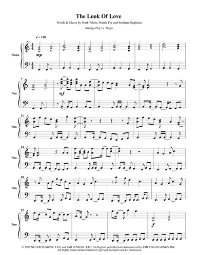 The Look Of Love (arr. G. Tiago)