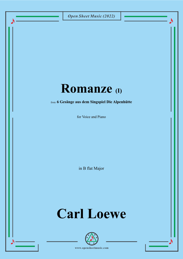 Loewe-Romanze(I),in B flat Major,for Voice and Piano (arr. OSM Press)