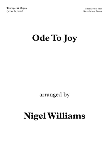 Ode To Joy (Joyful Joyful, We Adore Thee), for Trumpet and Organ (arr. Nigel Williams)