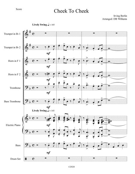 Cheek To Cheek (arr. DB Williams)