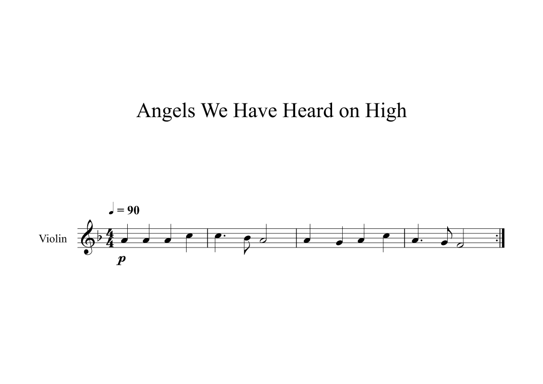 Angels We Have Heard on High (Violin) (arr. Digital Book Music)