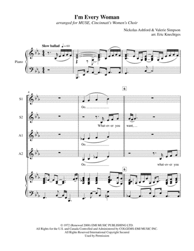 I'm Every Woman (arr. Eric Knechtges)