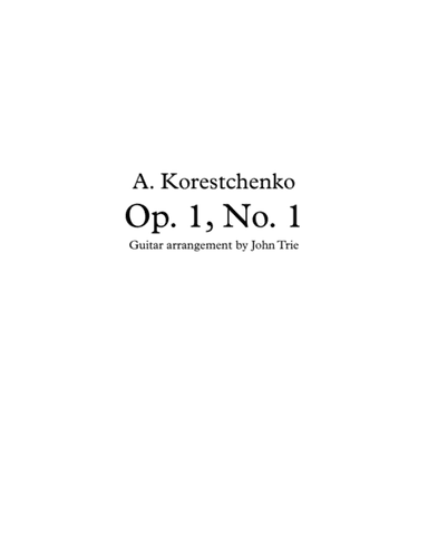 Opus 1. No. 1 - tab (arr. John Trie)