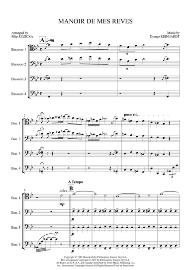 Manoir De Mes Reves (django's Castle) (arr. Filip Růžička)