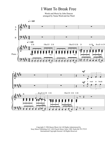I Want To Break Free (arr. Tanna Ward and Jan Ward)