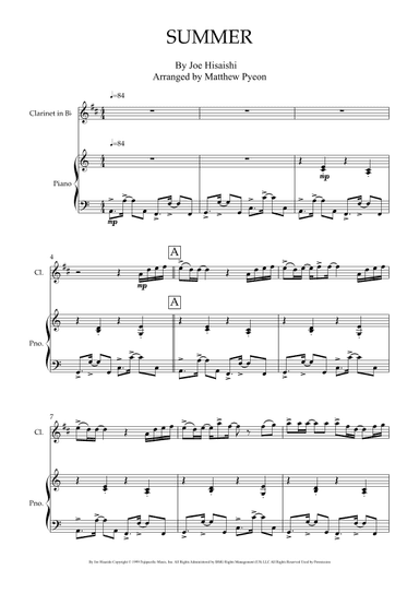 Summer (arr. Matthew pyeon)
