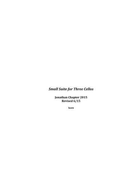 Small Suite for Three Cellos