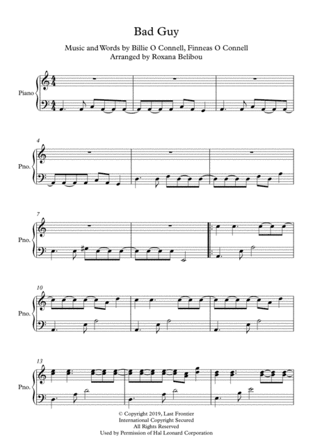 Bad Guy (arr. Roxana Belibou)
