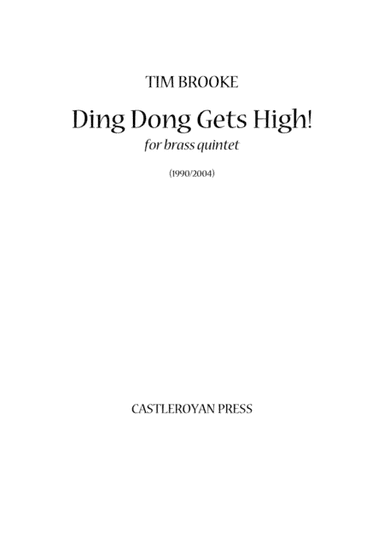Ding Dong Gets High! - brass quintet (score)