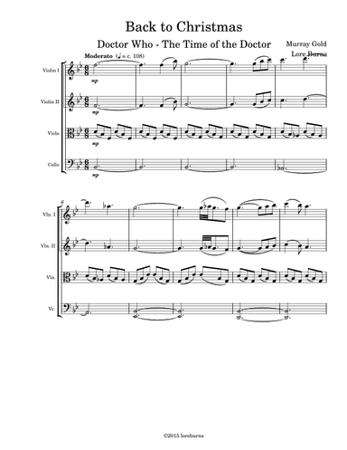 Back To Christmas (arr. Lore Burns)