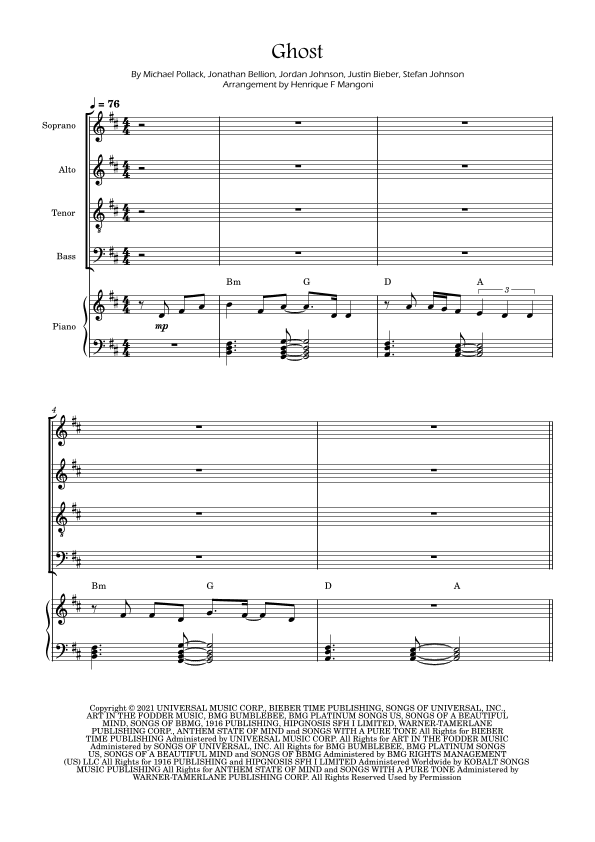 Ghost (arr. Henrique F Mangoni)