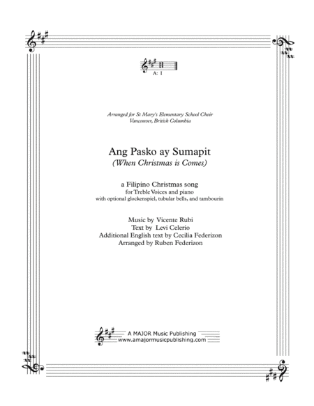 Ang Pasko ay Sumapit (Christmas is Here) (arr. Ruben Federizon)