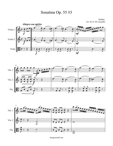 Sonatina Op. 55 #3 Movement I (arr. Nick Lacanski)