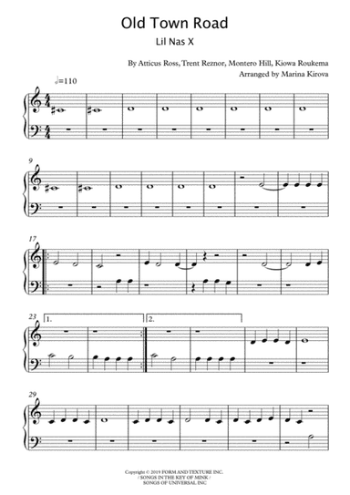 Old Town Road (remix) (arr. Marina Kirova)