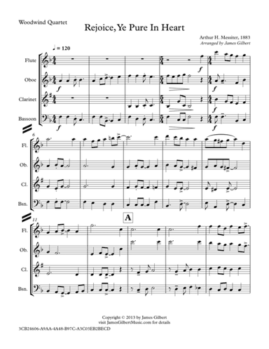 Rejoice, Ye Pure In Heart (arr. James Gilbert)