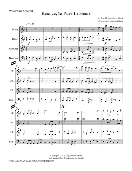 Rejoice, Ye Pure In Heart (arr. James Gilbert)