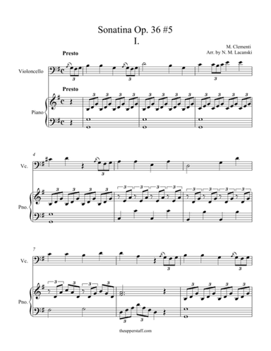 Sonatina Op. 36 #5 (arr. Nick Lacanski)