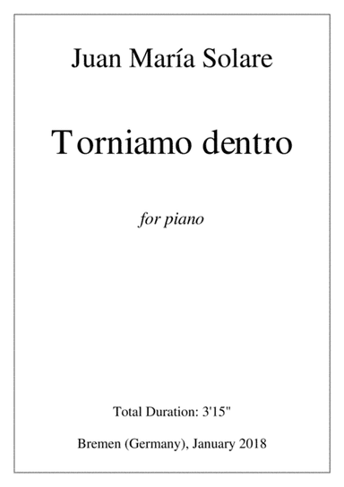 Torniamo dentro [piano solo]