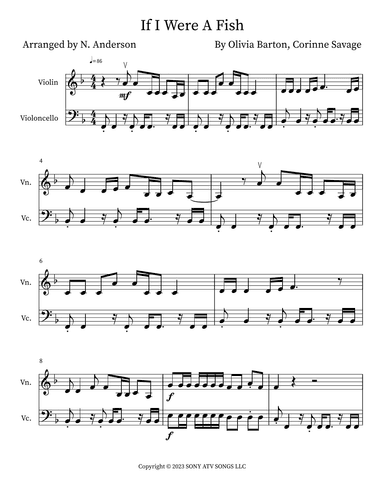 If I Were A Fish (arr. N. Anderson)